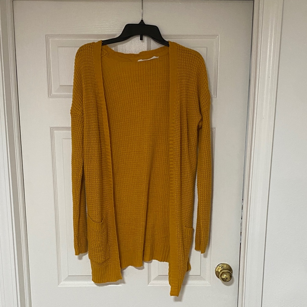 Bluenotes Mustard Cardigan Sweater